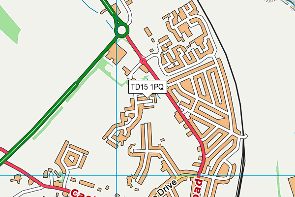 TD15 1PQ map - OS VectorMap District (Ordnance Survey)