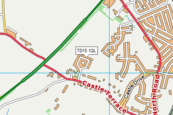 TD15 1QL map - OS VectorMap District (Ordnance Survey)