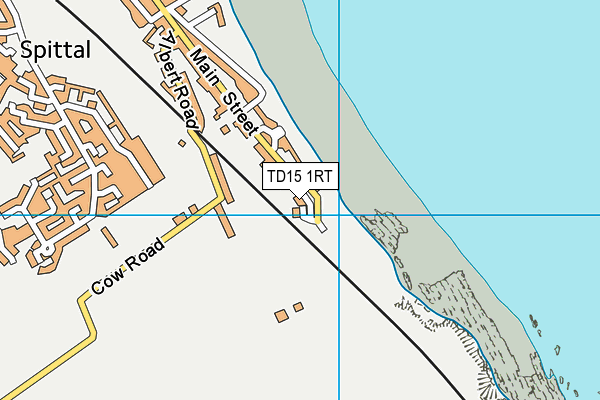 TD15 1RT map - OS VectorMap District (Ordnance Survey)