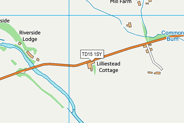 TD15 1SY map - OS VectorMap District (Ordnance Survey)