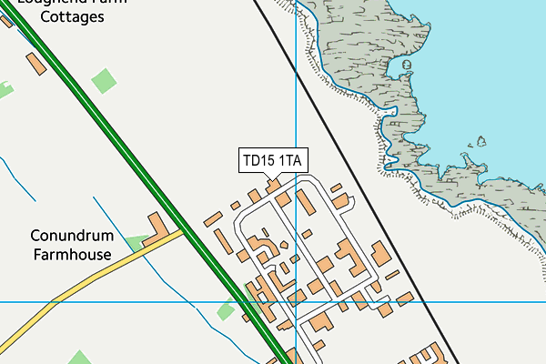 TD15 1TA map - OS VectorMap District (Ordnance Survey)