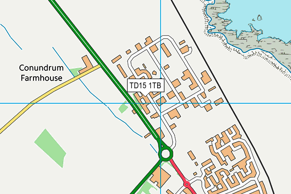 TD15 1TB map - OS VectorMap District (Ordnance Survey)