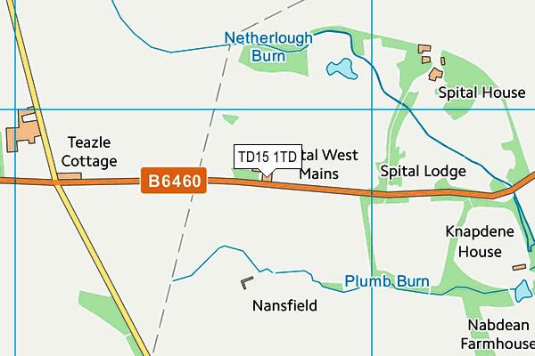 TD15 1TD map - OS VectorMap District (Ordnance Survey)