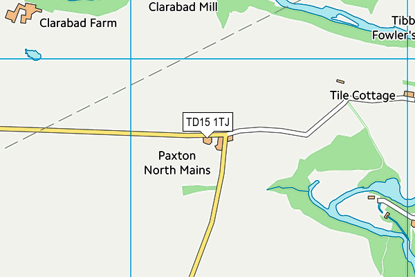 TD15 1TJ map - OS VectorMap District (Ordnance Survey)