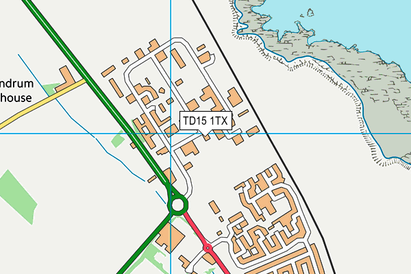 TD15 1TX map - OS VectorMap District (Ordnance Survey)