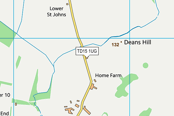 TD15 1UG map - OS VectorMap District (Ordnance Survey)