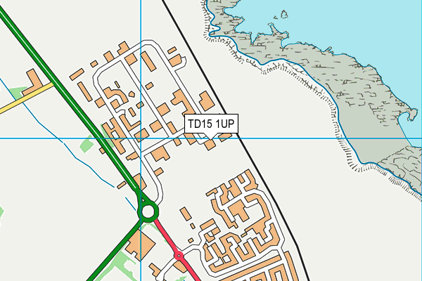 TD15 1UP map - OS VectorMap District (Ordnance Survey)
