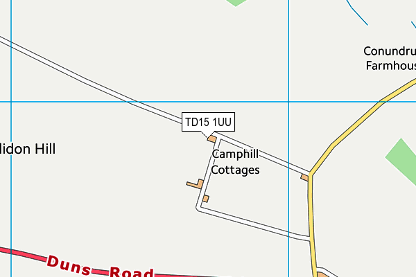 TD15 1UU map - OS VectorMap District (Ordnance Survey)