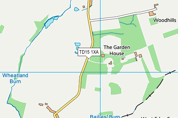 TD15 1XA map - OS VectorMap District (Ordnance Survey)