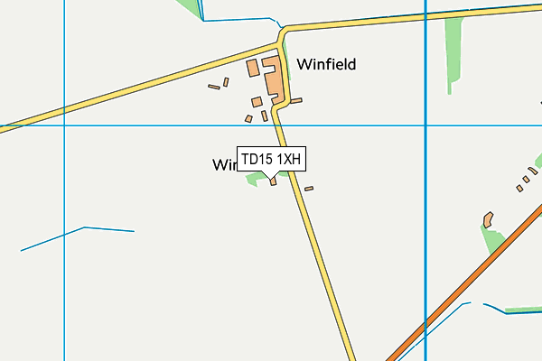TD15 1XH map - OS VectorMap District (Ordnance Survey)