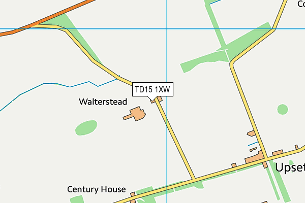 TD15 1XW map - OS VectorMap District (Ordnance Survey)