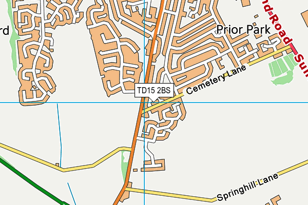 TD15 2BS map - OS VectorMap District (Ordnance Survey)