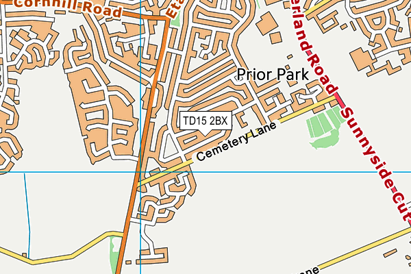 TD15 2BX map - OS VectorMap District (Ordnance Survey)