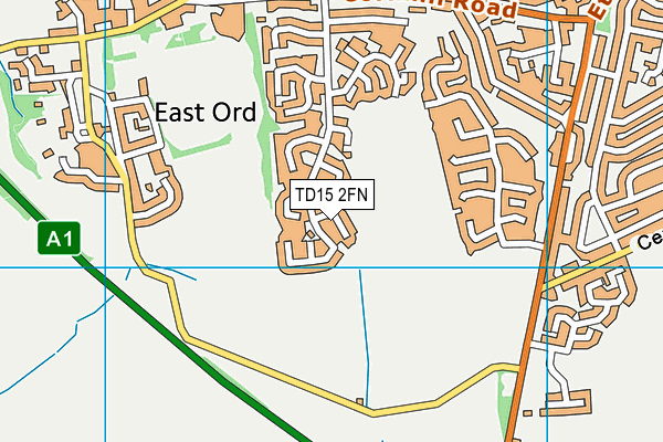 TD15 2FN map - OS VectorMap District (Ordnance Survey)