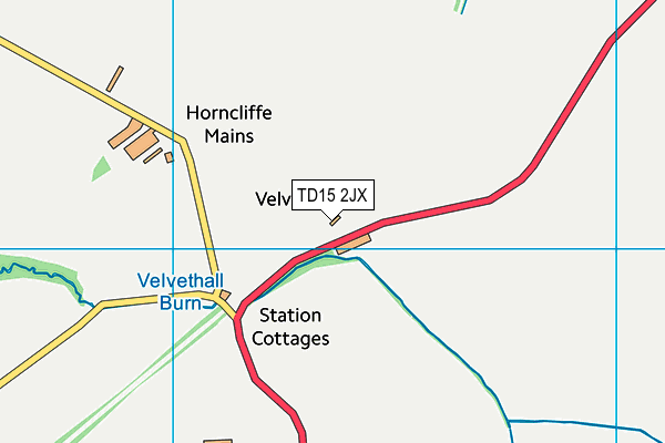 TD15 2JX map - OS VectorMap District (Ordnance Survey)