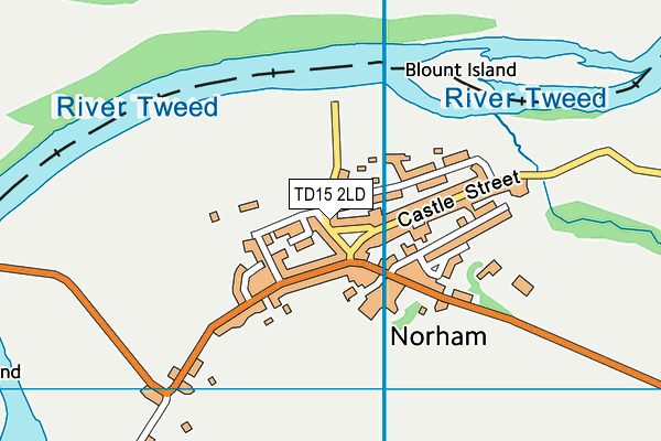 TD15 2LD map - OS VectorMap District (Ordnance Survey)