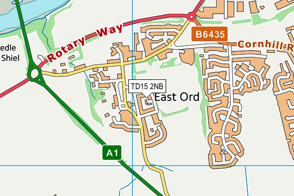 TD15 2NB map - OS VectorMap District (Ordnance Survey)