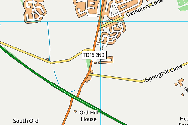 TD15 2ND map - OS VectorMap District (Ordnance Survey)