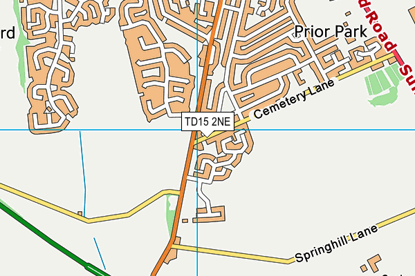 TD15 2NE map - OS VectorMap District (Ordnance Survey)