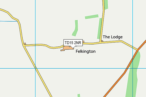 TD15 2NR map - OS VectorMap District (Ordnance Survey)