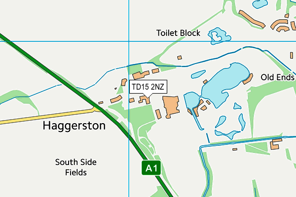 Haggerston Castle Golf Course map (TD15 2NZ) - OS VectorMap District (Ordnance Survey)