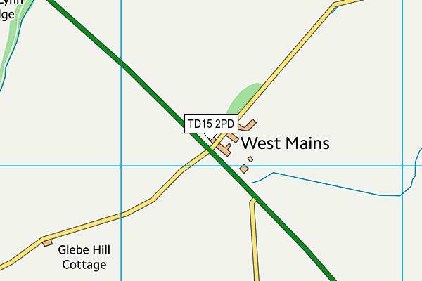 TD15 2PD map - OS VectorMap District (Ordnance Survey)