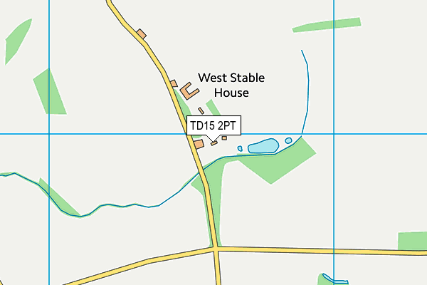 TD15 2PT map - OS VectorMap District (Ordnance Survey)