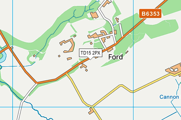 Ford Castle Residential Centre map (TD15 2PX) - OS VectorMap District (Ordnance Survey)