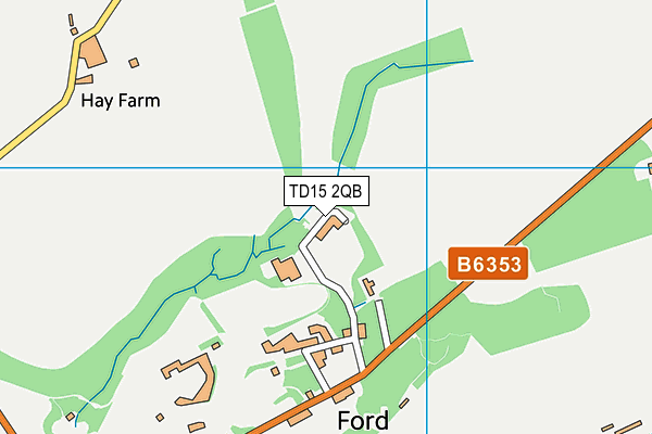 TD15 2QB map - OS VectorMap District (Ordnance Survey)