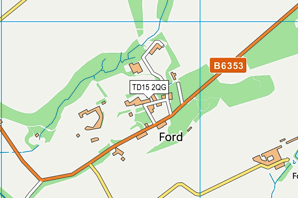 TD15 2QG map - OS VectorMap District (Ordnance Survey)