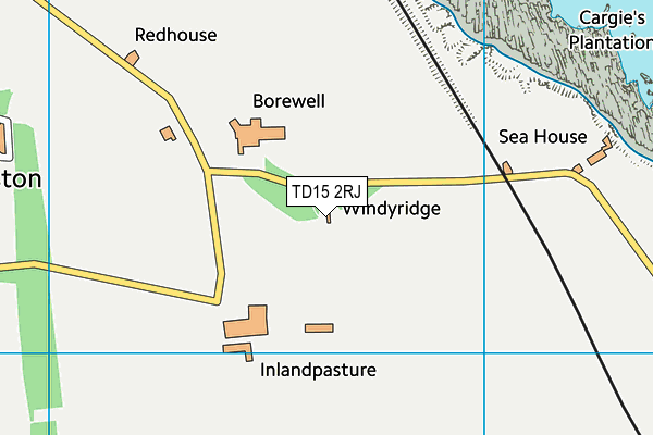 TD15 2RJ map - OS VectorMap District (Ordnance Survey)