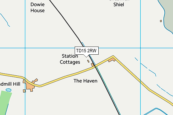 TD15 2RW map - OS VectorMap District (Ordnance Survey)