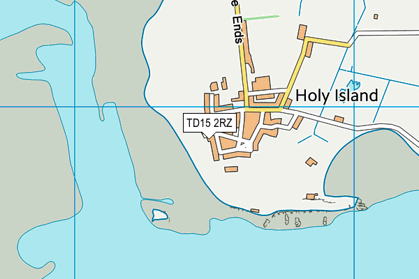 TD15 2RZ map - OS VectorMap District (Ordnance Survey)