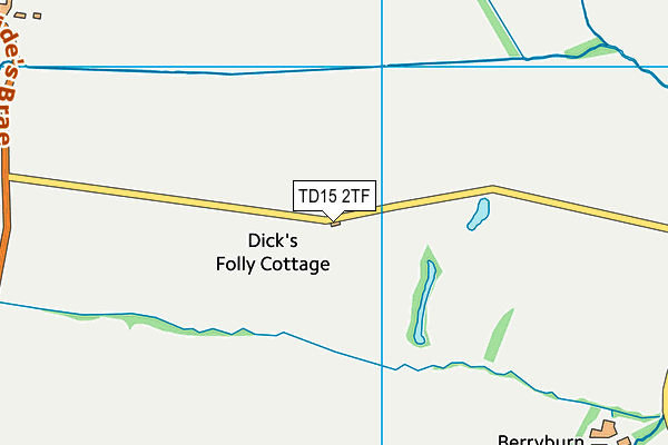 TD15 2TF map - OS VectorMap District (Ordnance Survey)