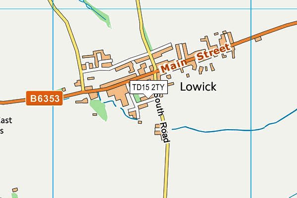 TD15 2TY map - OS VectorMap District (Ordnance Survey)