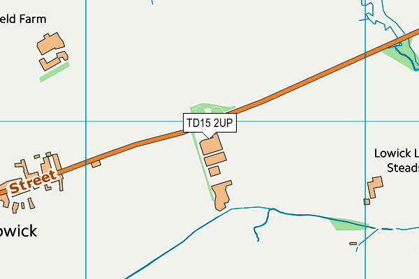 TD15 2UP map - OS VectorMap District (Ordnance Survey)