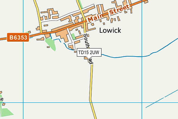 TD15 2UW map - OS VectorMap District (Ordnance Survey)