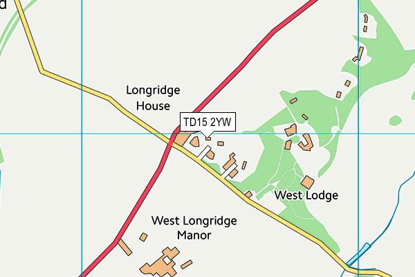 TD15 2YW map - OS VectorMap District (Ordnance Survey)