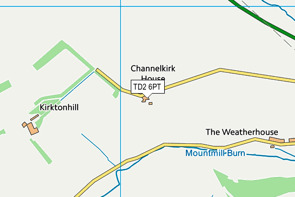 TD2 6PT map - OS VectorMap District (Ordnance Survey)