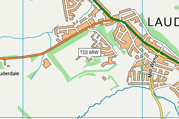 TD2 6RW map - OS VectorMap District (Ordnance Survey)