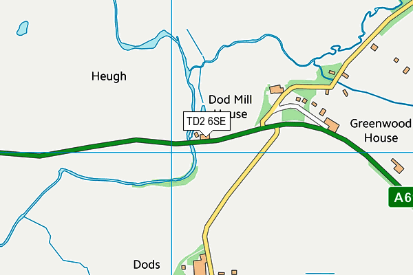 TD2 6SE map - OS VectorMap District (Ordnance Survey)