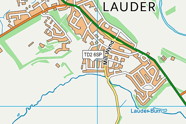TD2 6SP map - OS VectorMap District (Ordnance Survey)