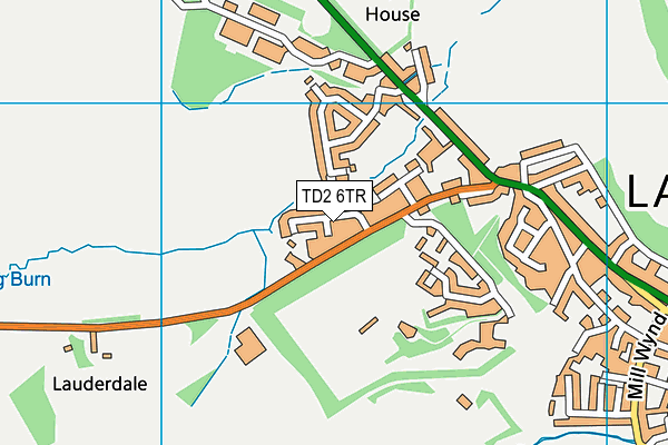 TD2 6TR map - OS VectorMap District (Ordnance Survey)