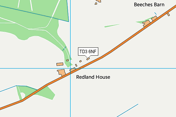 TD3 6NF map - OS VectorMap District (Ordnance Survey)