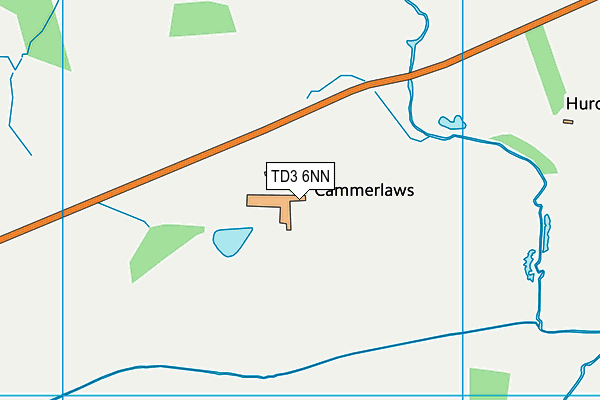 TD3 6NN map - OS VectorMap District (Ordnance Survey)
