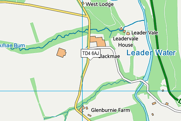 TD4 6AJ map - OS VectorMap District (Ordnance Survey)