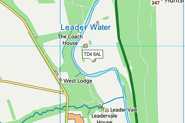 TD4 6AL map - OS VectorMap District (Ordnance Survey)