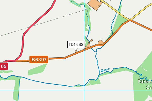 TD4 6BG map - OS VectorMap District (Ordnance Survey)