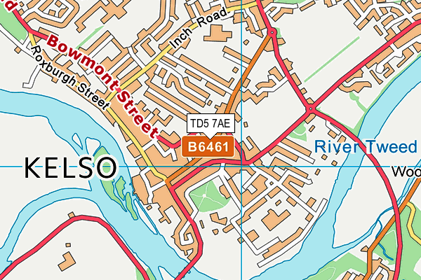 TD5 7AE map - OS VectorMap District (Ordnance Survey)