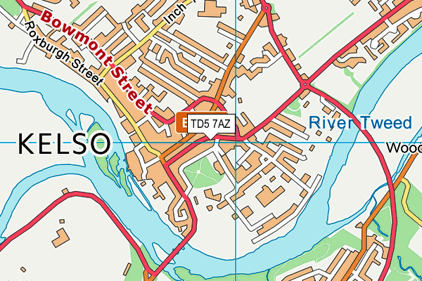 TD5 7AZ map - OS VectorMap District (Ordnance Survey)